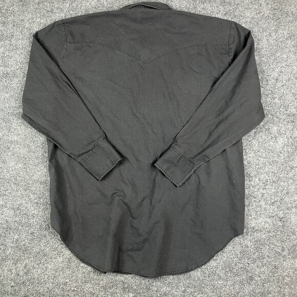 ELY Diamond Western Shirt Mens XXL Black Red Snap Front Long Sleeve Rodeo - Picture 7 of 8